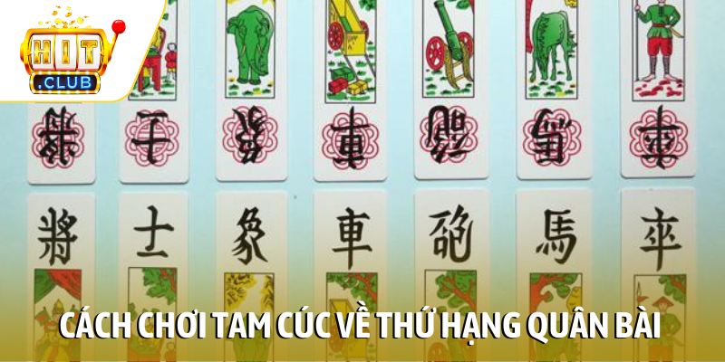 Cách chơi Tam Cúc về thứ hạng quân bài